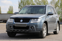 Suzuki Grand Vitara 2005-2017 гг. Передняя защита ST015 Black (нерж. сталь) фото 3
