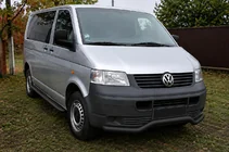 Volkswagen T5 Transporter 2003-2010 гг. Передняя защита Волна ST007 Black (нерж.) фото 1