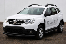 Renault Duster 2018-2024 гг. Передняя защита (кенгурятник) F3-10 Black (нерж. сталь) фото 1