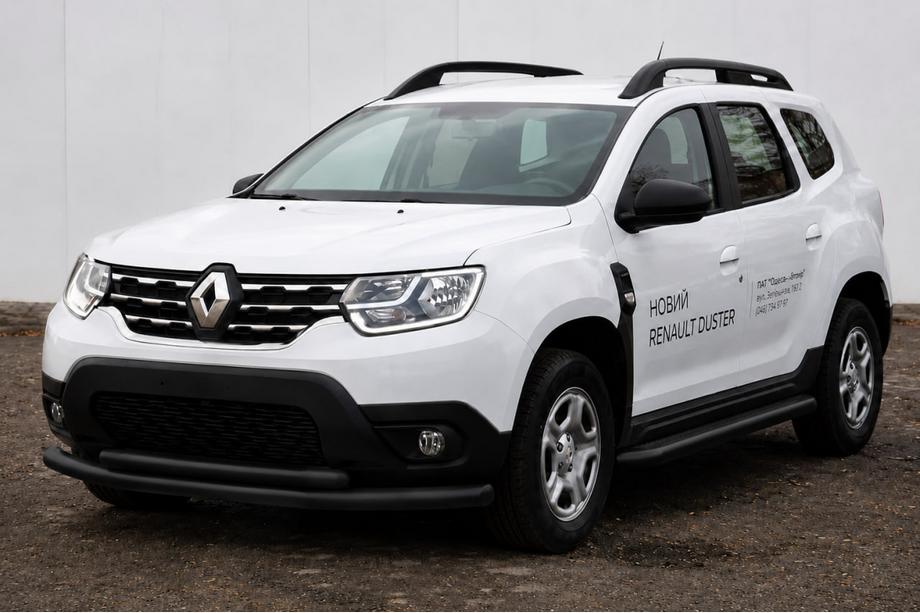 Renault Duster 2018-2024 гг. Передняя защита (кенгурятник) F3-10 Black (нерж. сталь) Image