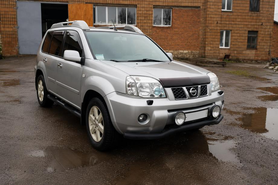 Nissan X-trail T30 2002-2007 гг. Передняя защита ST007 Black (нерж.) Фото 2
