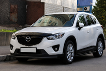 Mazda CX-5 2012-2017 гг. Передняя защита ST008 Черная (Нержавейка) фото 2
