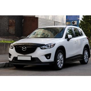Передняя защита ST008 Черная (Нержавейка) Mazda CX-5 2012-2017 гг. фото 2