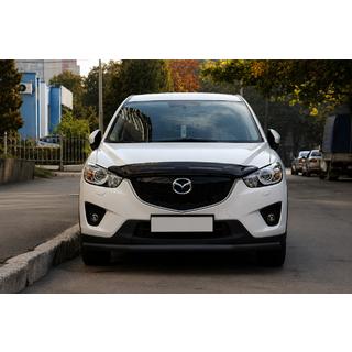 Передняя защита ST008 Черная (Нержавейка) Mazda CX-5 2012-2017 гг. фото 1