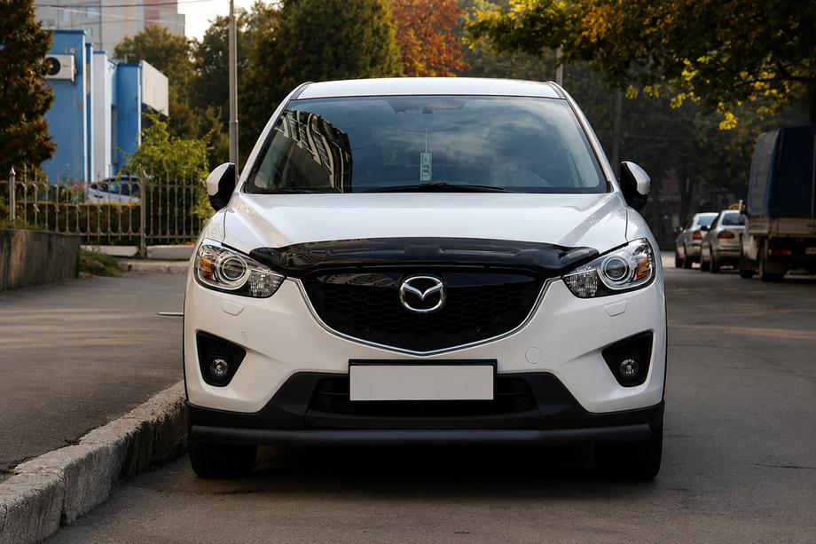 Mazda CX-5 2012-2017 гг. Передняя защита ST008 Черная (Нержавейка) Image