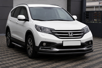 Honda CRV 2012-2016 гг. Передняя защита ST008 Black (нерж.) фото 1
