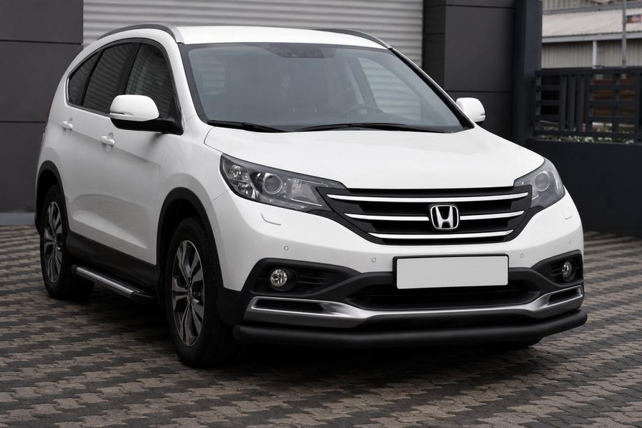 Honda CRV 2012-2016 гг. Передняя защита ST008 Black (нерж.) Image