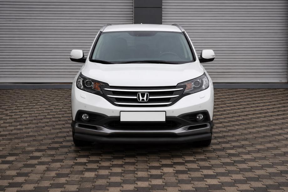 Honda CRV 2012-2016 гг. Передняя защита ST008 Black (нерж.) Фото 2