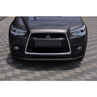 Передняя защита ST008 Black (нерж.) Mitsubishi ASX 2010-2023 гг. фото 1