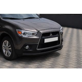 Передняя защита ST008 Black (нерж.) Mitsubishi ASX 2010-2023 гг. фото 2
