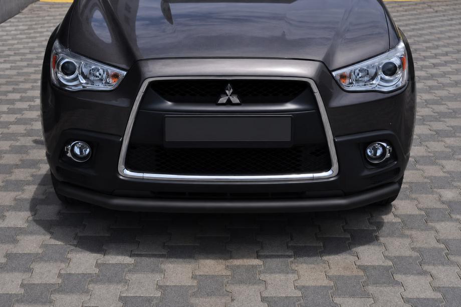 Mitsubishi ASX 2010-2023 гг. Передняя защита ST008 Black (нерж.) Фото 1