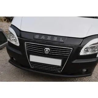Передняя защита ST008 Black (нерж.) Газель, соболь 1998- гг. фото 1