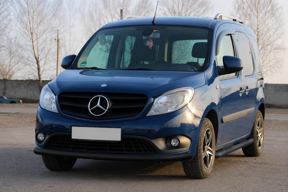 Mercedes Citan 2013-2021 гг. Передняя защита ST008 Black (нерж.) Фото 2