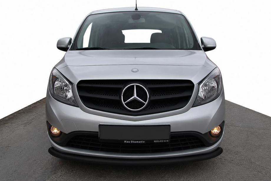 Mercedes Citan 2013-2021 гг. Передняя защита ST008 Black (нерж.) Фото 1