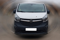 Fiat Talento 2016- гг. Передняя защита ST008 Черная (Нержавейка) фото 1