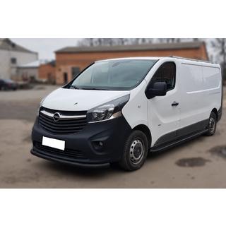 Передняя защита ST008 Черная (Нержавейка) Fiat Talento 2016- гг. фото 2