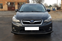 Subaru XV 2011-2017 гг. Передняя защита ST008 Черная (Нержавейка) фото 1