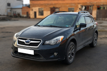 Subaru XV 2011-2017 гг. Передняя защита ST008 Черная (Нержавейка) фото 3
