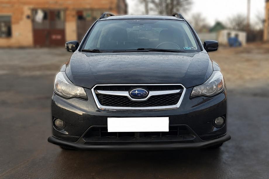 Subaru XV 2011-2017 гг. Передняя защита ST008 Черная (Нержавейка) Image