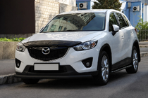 Mazda CX-3 2015- гг. Передняя защита ST008 Черная (Нержавейка) фото 1