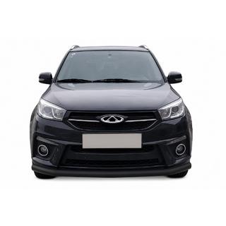 Передняя защита ST008 Черная (Нержавейка) Chery Tiggo 3 2005- гг. фото 1