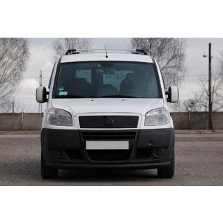 Передняя защита ST008 Черная (Нержавейка) Fiat Doblo I 2001-2005 гг. фото 2
