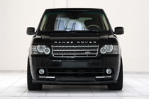 Range Rover III L322 2002-2012 гг. Передняя защита ST008 Черная (Нержавейка) фото 1