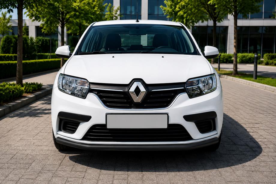 Renault Sandero 2013-2022 гг. Передняя защита ST008 Черная (Нержавейка) Фото 2