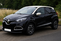Renault Captur 2013-2019 гг. Передняя защита ST008 Черная (Нержавейка) фото 1
