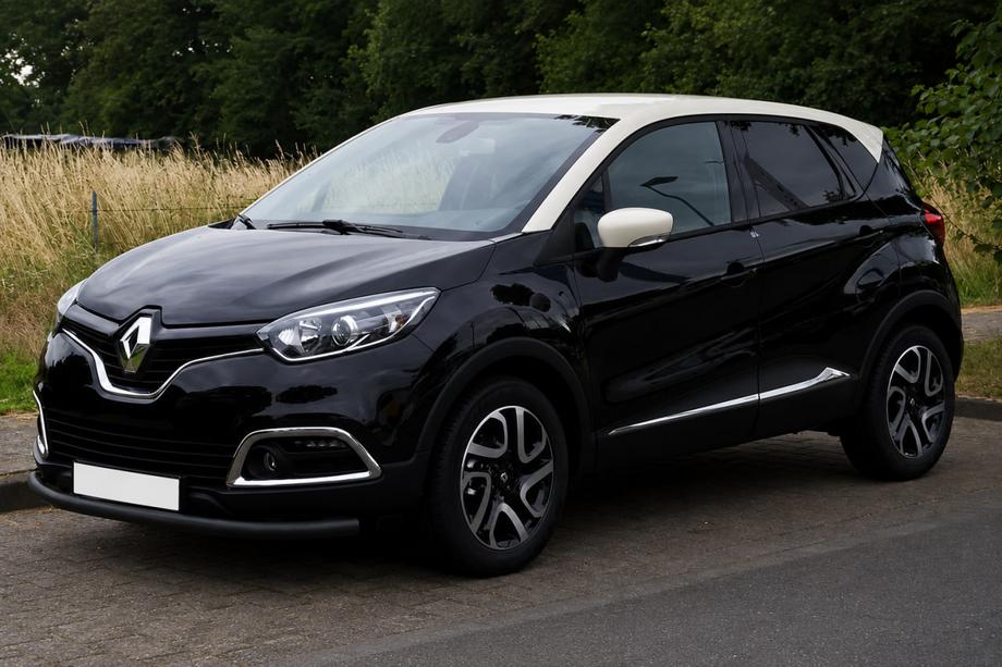 Renault Captur 2013-2019 гг. Передняя защита ST008 Черная (Нержавейка) Image