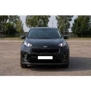 Передняя защита ST008 Черная (Нержавейка) Kia Sportage 2015-2021 гг. фото 3
