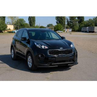 Передняя защита ST009 Black (нерж) Kia Sportage 2015-2021 гг. фото 2