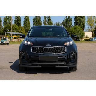 Передняя защита ST009 Black (нерж) Kia Sportage 2015-2021 гг. фото 3