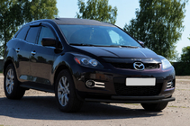 Mazda CX-7 2006-2012 гг. Передняя защита ST014 Черная (Нержавеющая сталь) фото 3