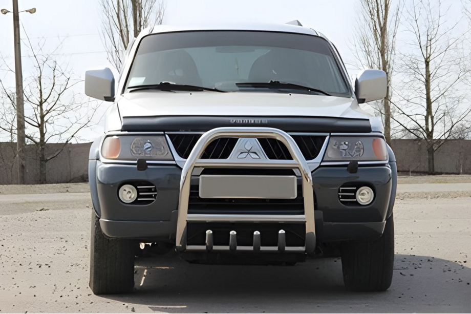 Mitsubishi Pajero Sport 1996-2007 гг. Кенгурятник QT007 (нержавейка) Image
