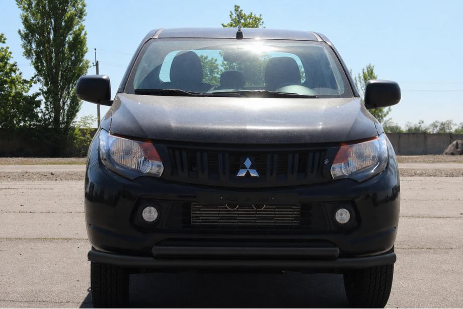 Mitsubishi L200 2015-2024 гг. Передняя защита ST014 Black (нерж. сталь) Фото 1