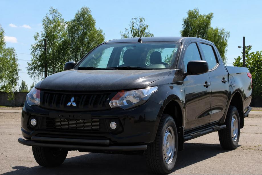 Mitsubishi L200 2015-2024 гг. Передняя защита ST014 Black (нерж. сталь) Фото 2