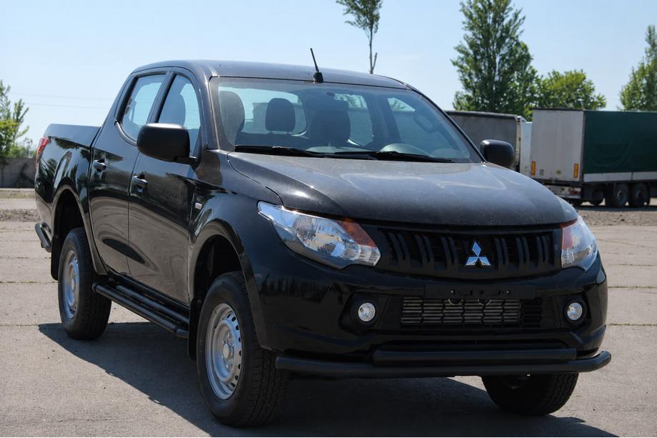 Mitsubishi L200 2015-2024 гг. Передняя защита ST014 Black (нерж. сталь) Фото 3