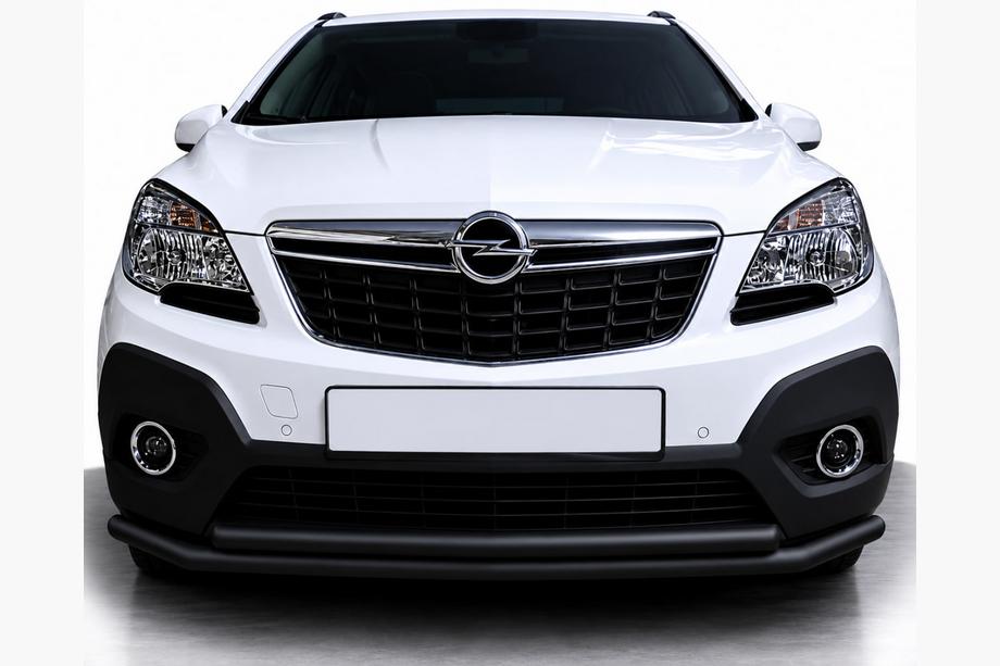 Opel Mokka 2012-2021 гг. Передняя защита ST014 Black (нерж. сталь) Фото 1