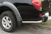 Mitsubishi L200 2006-2015 гг. Задние угловые дуги AK003 (2 шт., нержавейка) фото 2