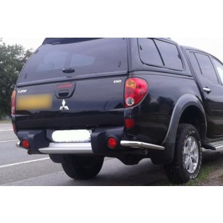 Задние угловые дуги AK003 (2 шт., нержавейка) Mitsubishi L200 2006-2015 гг. фото 3