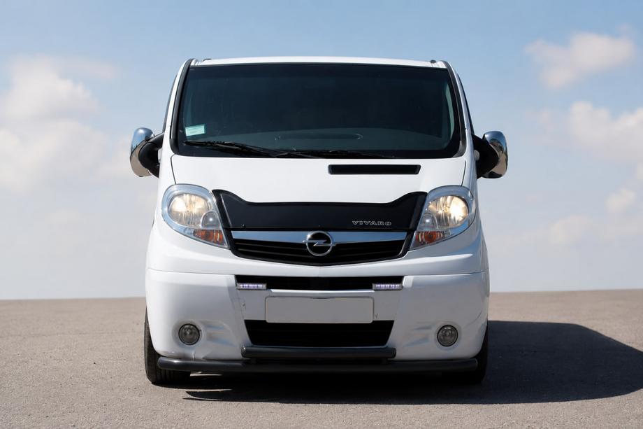 Nissan Primastar 2002-2014 гг. Передняя защита ST014/2 Black (нерж.) Фото 1