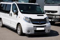 Renault Trafic 2001–2015 гг. Передняя защита ST014/2 Black (нерж.) фото 2