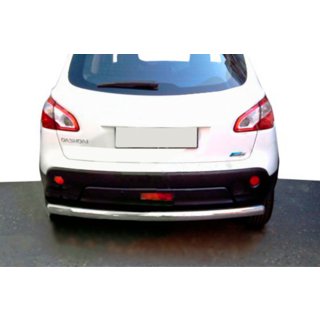 Задняя дуга прямая (нержавейка) Nissan Qashqai 2007-2010 гг. фото 2