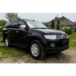 Передняя защита ST015 Black (нерж. сталь) Mitsubishi Pajero Sport 2008-2015 гг. фото 2