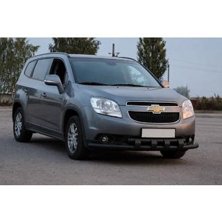 Передняя защита ST015 Black (нерж. сталь) Chevrolet Orlando 2010-2018 гг. фото 1