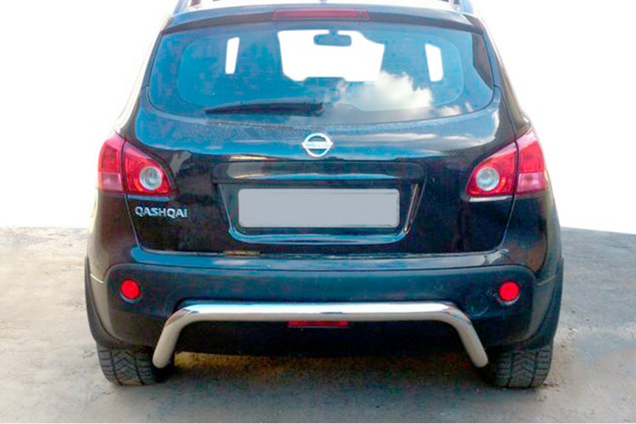 Nissan Qashqai 2007-2010 гг. Задняя дуга AK007 (нержавейка) Фото 2