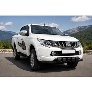 Передняя защита ST015 Black (нерж. сталь) Mitsubishi L200 2015-2024 гг.