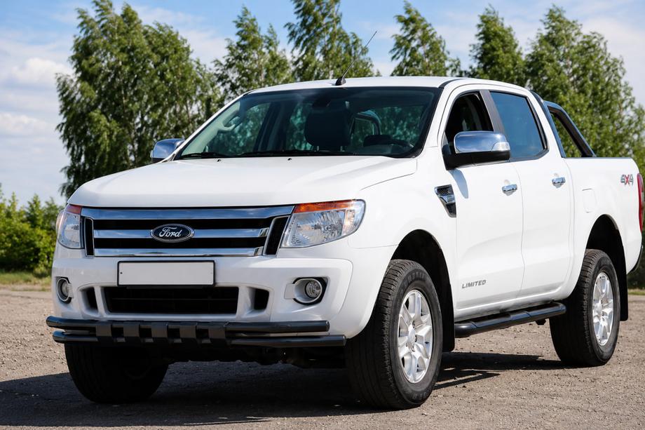 Ford Ranger 2011–2022 гг. Передняя защита ST016 Black (нерж. сталь) Фото 2