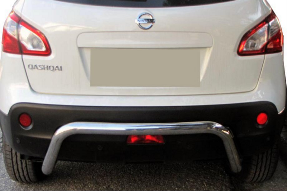 Nissan Qashqai 2010-2014 гг. Задняя дуга AK007 (нержавейка) Фото 2